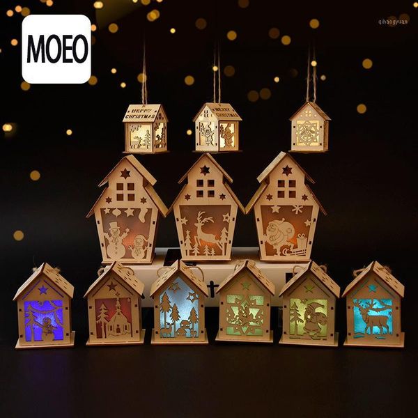 christmas decorations luminous wooden house snow house christmas tree ornament diy gift window ornament
christmas decorations luminous wooden house snow house christmas tree ornament diy gift window ornament