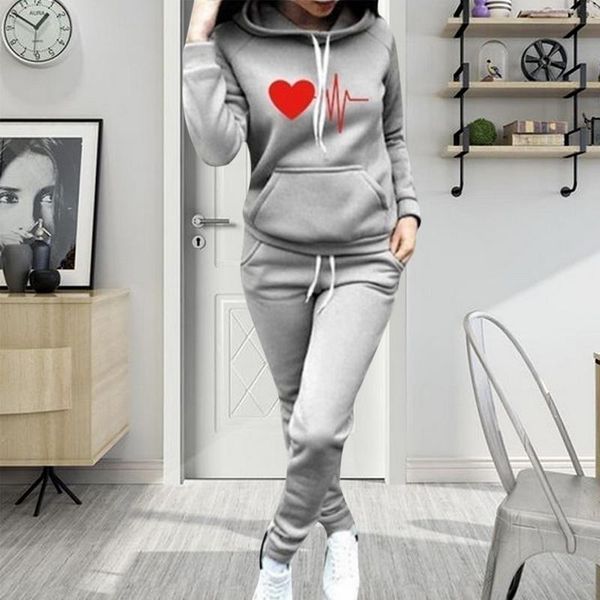 puimentiua осень зима tracksuit 2 шт женщины hoodie брюки printed пуловер толстовка брюки с карманами спортивные костюмы костюмы, Gray
puimentiua осень зима tracksuit 2 шт женщины hoodie брюки printed пуловер толстовка брюки с карманами спортивные костюмы костюмы, Gray