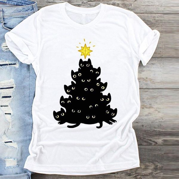 women cut cat funny 90s kawaii cartoon merry christmas print clothes graphic t shirt ladies female tshirts tee t-shirt, White
women cut cat funny 90s kawaii cartoon merry christmas print clothes graphic t shirt ladies female tshirts tee t-shirt, White