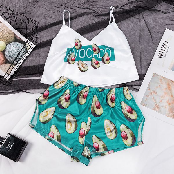 suphis avocado pattern summer pajamas женщины без рукавов v-образным вырезом топы сатин pajama print silk белье повседневная сексуальная спя, Black;red
suphis avocado pattern summer pajamas женщины без рукавов v-образным вырезом топы сатин pajama print silk белье повседневная сексуальная спя, Black;red