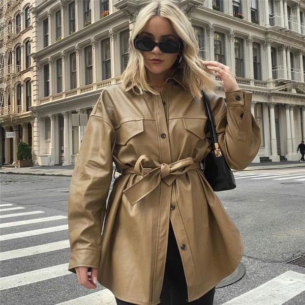 blsqr pu leather coats women fashion loose pockets lapel long jackets women elegant tie belt waist coats female ladies1, Black;brown
blsqr pu leather coats women fashion loose pockets lapel long jackets women elegant tie belt waist coats female ladies1, Black;brown