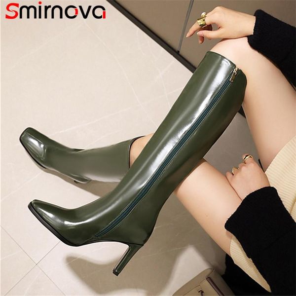 smirnova 2021 knee high boots women solid colors high heel boots square toe autumn winter fashion casual shoes woman, Black
smirnova 2021 knee high boots women solid colors high heel boots square toe autumn winter fashion casual shoes woman, Black