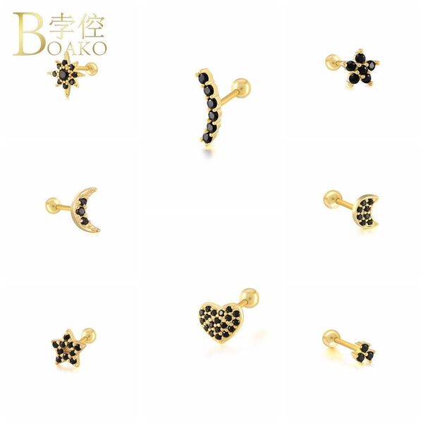 2pcs 925 sterling silver cartilage stud earring bling zircon pendientes moon and star woman piercing earrings fine jewerly gifts, Golden;silver
2pcs 925 sterling silver cartilage stud earring bling zircon pendientes moon and star woman piercing earrings fine jewerly gifts, Golden;silver
