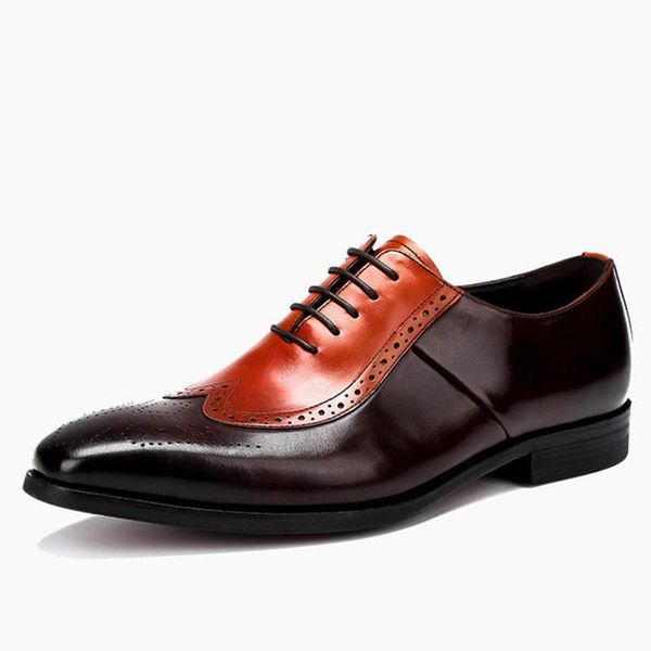 genuine leather men shoes oxford italian designer formal shoes men pointed toe lace up party wedding official casual, Black
genuine leather men shoes oxford italian designer formal shoes men pointed toe lace up party wedding official casual, Black