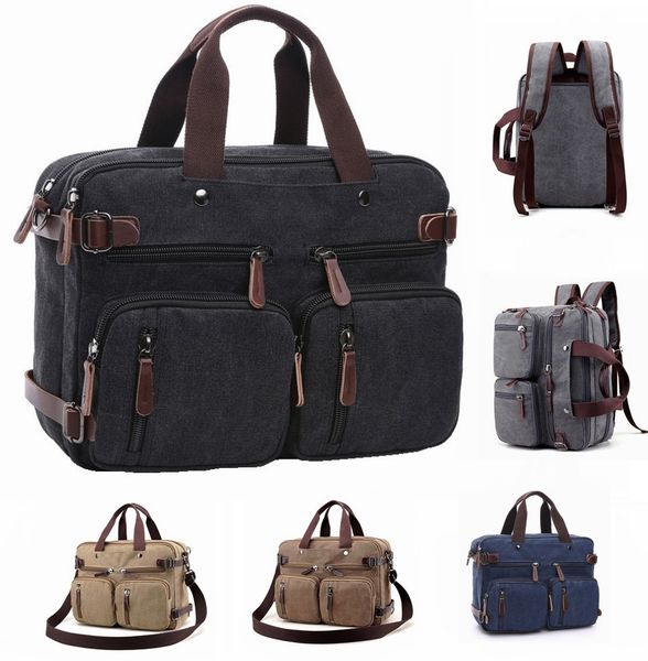 us mens briefcase 4 styles canvas convertible 15" lapbackpack large capacity multi-pocket crossbody messenger bag
us mens briefcase 4 styles canvas convertible 15" lapbackpack large capacity multi-pocket crossbody messenger bag