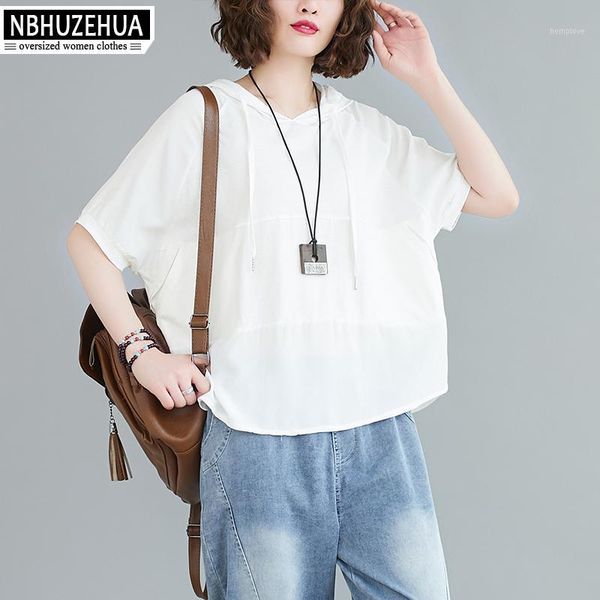 nbhuzehua 2020 plus size t-shirt women hoodie thin summer t shirt loose black white casual womens clothing 4xl 5xl 20-b1741
nbhuzehua 2020 plus size t-shirt women hoodie thin summer t shirt loose black white casual womens clothing 4xl 5xl 20-b1741