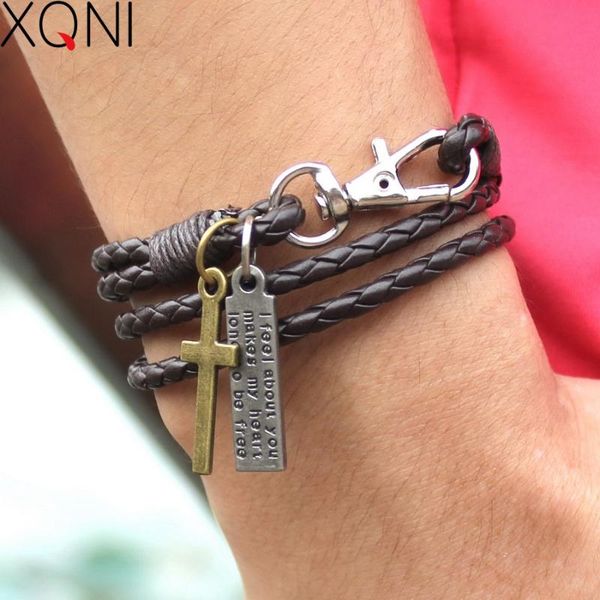 2020 новая мода бинт пряжки ключ pattern кожаный браслет браслет популярный brown cross дружба для человека, Black
2020 новая мода бинт пряжки ключ pattern кожаный браслет браслет популярный brown cross дружба для человека, Black