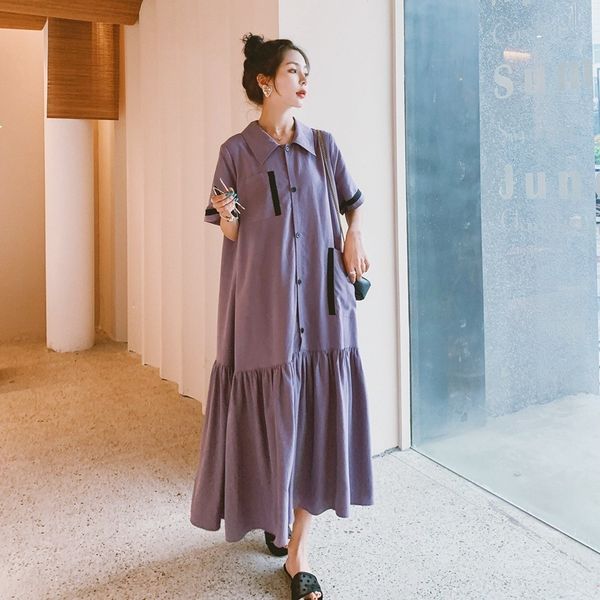 2021 new summer new female dress sew contrast seam single-breasted lapel loose college style frilly dress6x 5qfq, Black;gray
2021 new summer new female dress sew contrast seam single-breasted lapel loose college style frilly dress6x 5qfq, Black;gray