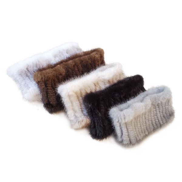 women fashion fur scarf mink knit scarves warm fur headband 201026, Blue;gray