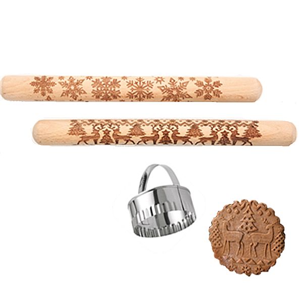 3d christmas moose snowflake pattern embossing rolling pin baking cookie biscuit cake engraved roller q1218
3d christmas moose snowflake pattern embossing rolling pin baking cookie biscuit cake engraved roller q1218