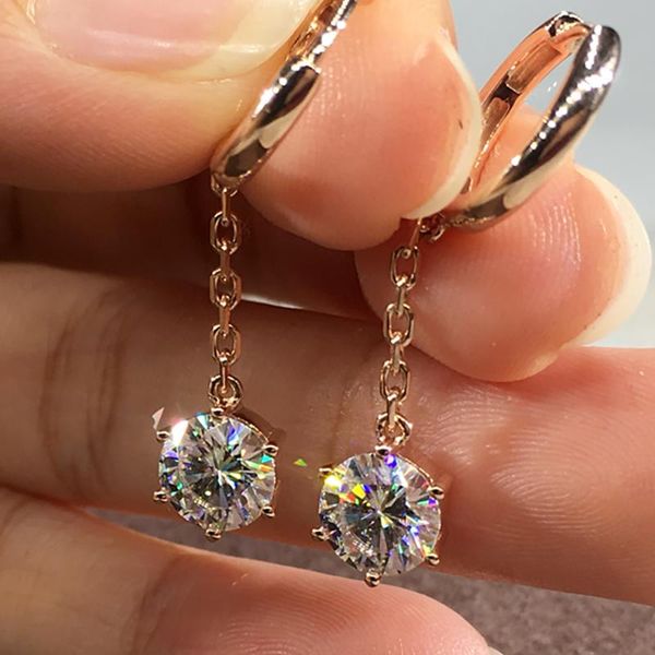 14K Au585 Gold Women Stud Drop Hoop Earrings Moissanite Diamonds Round Wedding Party Engagement Anniversary Earrings Trendy, Golden;silver
14K Au585 Gold Women Stud Drop Hoop Earrings Moissanite Diamonds Round Wedding Party Engagement Anniversary Earrings Trendy, Golden;silver