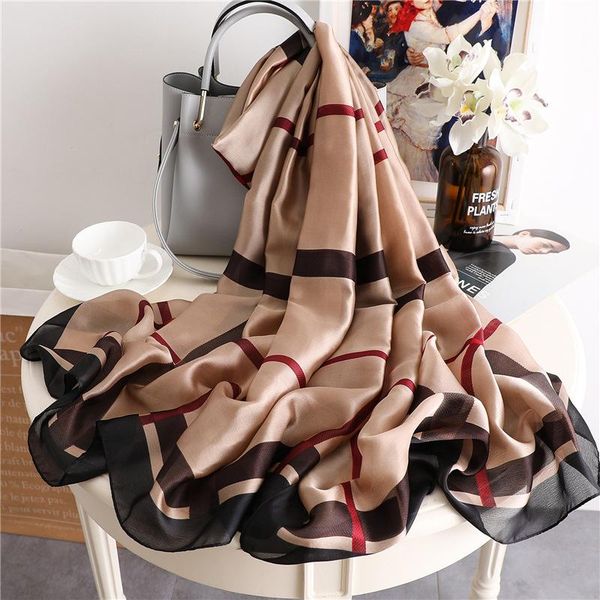 shawls 2021 solid plaid silk scarf women long neck scarves large lady foulard bandana winter hijab and wraps, Blue;gray
shawls 2021 solid plaid silk scarf women long neck scarves large lady foulard bandana winter hijab and wraps, Blue;gray