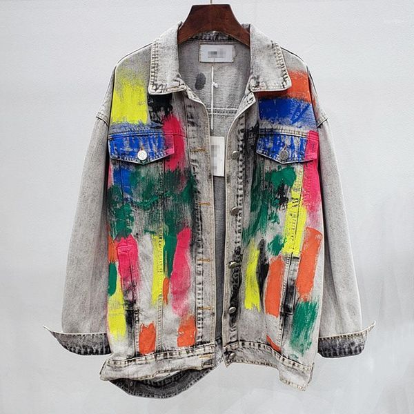 seebeautiful graffiti printed lapel long sleeve button pockets loose denim jacket coat woman autumn 2020 new tide fashion t1751, Black;brown
seebeautiful graffiti printed lapel long sleeve button pockets loose denim jacket coat woman autumn 2020 new tide fashion t1751, Black;brown