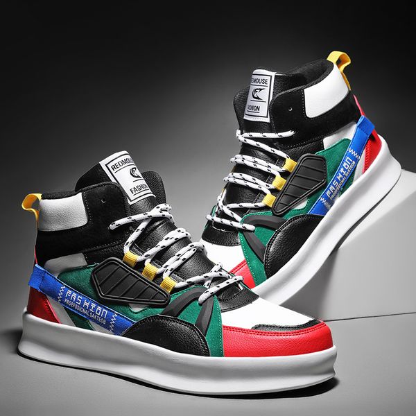 style fashion high casual men man sneakers comfortable joker simple outdoor board shoes big size zapatos hombre, Black;brown
style fashion high casual men man sneakers comfortable joker simple outdoor board shoes big size zapatos hombre, Black;brown