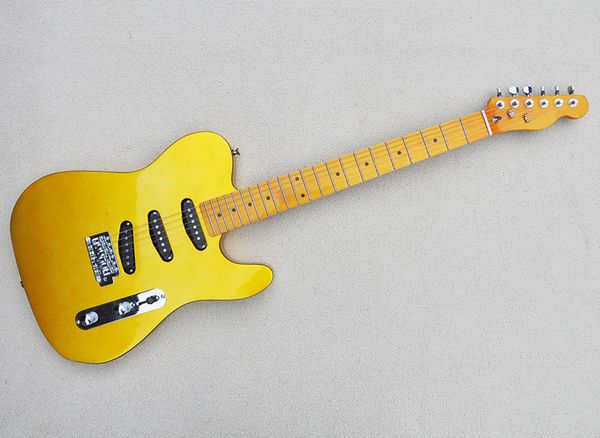 6 strings gold electric guitar with yellow maple fretboard,sss pickups,can be customized as request
6 strings gold electric guitar with yellow maple fretboard,sss pickups,can be customized as request