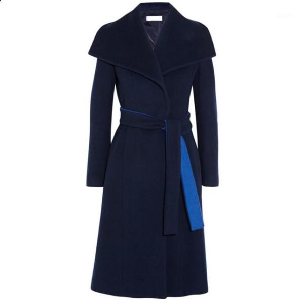 2020 autumn winter fashion cashmere woolen coat women big laple medium long wool blends belted coat1, Black
2020 autumn winter fashion cashmere woolen coat women big laple medium long wool blends belted coat1, Black