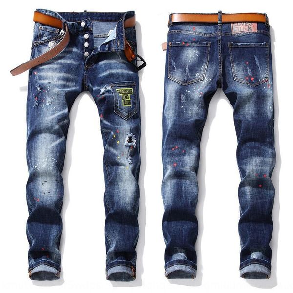 broken hole denim chinese style beggars pants men's fashion fashion br paint throwing pants elastic slim feet jeans long jeans and jean, Blue
broken hole denim chinese style beggars pants men's fashion fashion br paint throwing pants elastic slim feet jeans long jeans and jean, Blue