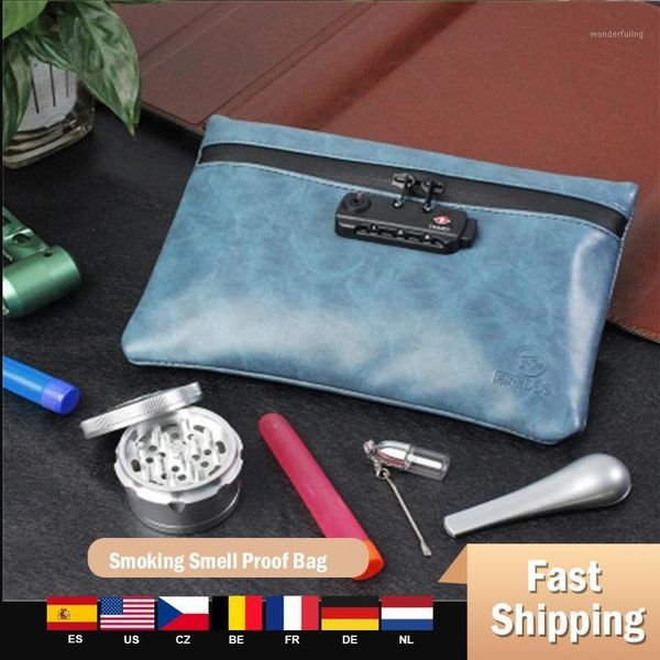 smoking smell proof bag waterproof leather with combination lock for odor proof stash container case storage1
smoking smell proof bag waterproof leather with combination lock for odor proof stash container case storage1
