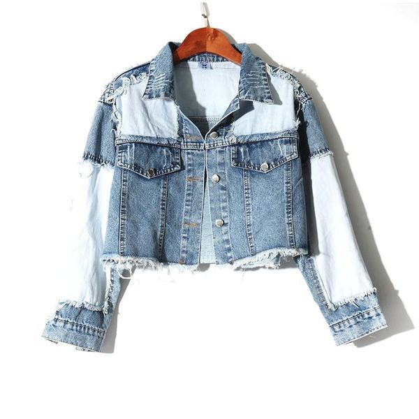 celebrity inspired stitching denim section jacket 2021 spring new model korean style loose all-match cool jacket fashion, Black;brown
celebrity inspired stitching denim section jacket 2021 spring new model korean style loose all-match cool jacket fashion, Black;brown