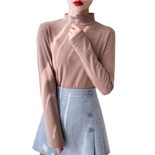spring women's letter print turtleneck casual solid color long sleeve t-shirt women tee wholesale, White
spring women's letter print turtleneck casual solid color long sleeve t-shirt women tee wholesale, White