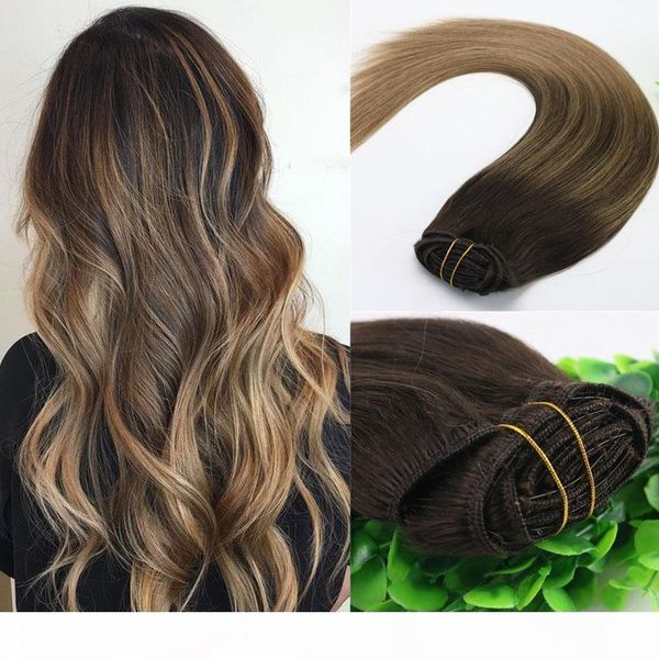 8a 7pcs 120gram 14inch 18inch 20inch 24inch clip in human hair extensions ombre dark brown to light brown balayage highlights hairstyle, Black
8a 7pcs 120gram 14inch 18inch 20inch 24inch clip in human hair extensions ombre dark brown to light brown balayage highlights hairstyle, Black