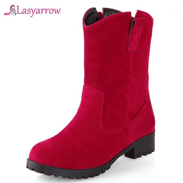 boots lasyarrow 2021 women ankle flock round toe autumn winter slip on solid colors fashion casual shoes woman j9901, Black
boots lasyarrow 2021 women ankle flock round toe autumn winter slip on solid colors fashion casual shoes woman j9901, Black