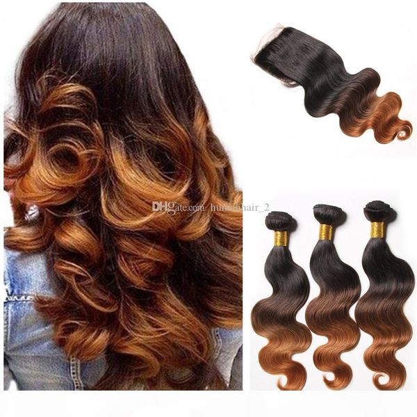 1b 4 30 light auburn ombre hair weaves with lace closure three tone brazilian human virgin hair extensions with body wave lace closure, Black;brown
1b 4 30 light auburn ombre hair weaves with lace closure three tone brazilian human virgin hair extensions with body wave lace closure, Black;brown