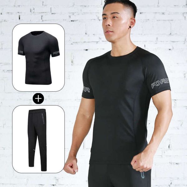 quick dry and breathable men's summer tights short sleeve fitness suit group purchase high stretch fabric sportswear, Gray
quick dry and breathable men's summer tights short sleeve fitness suit group purchase high stretch fabric sportswear, Gray