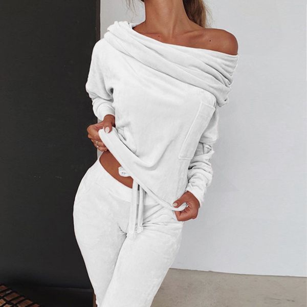 off shoulder velvet tracksuits women running sets sports long pants warm 2020 autumn winter lounge wear suits gv961 q1219, Black;white
off shoulder velvet tracksuits women running sets sports long pants warm 2020 autumn winter lounge wear suits gv961 q1219, Black;white