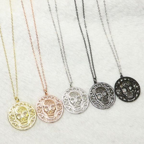4 pcs skull medal pendant necklace mix color ghost pendant necklace gift for lady round 50218, Silver
4 pcs skull medal pendant necklace mix color ghost pendant necklace gift for lady round 50218, Silver