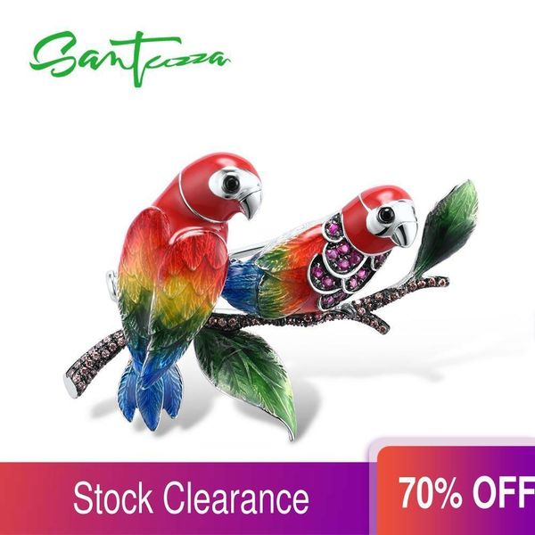 santuzza silver brooch for women authentic 925 sterling silver colorful parrot birds animal trendy fine jewelry handmade enamel 201009, Gray
santuzza silver brooch for women authentic 925 sterling silver colorful parrot birds animal trendy fine jewelry handmade enamel 201009, Gray