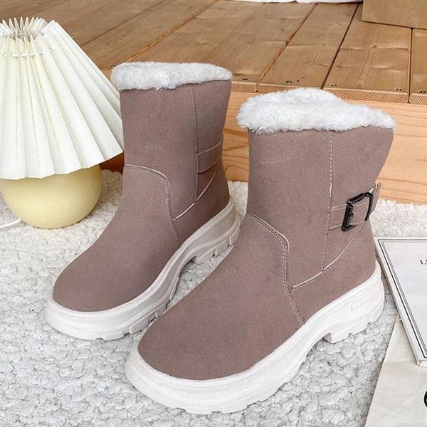 lucyever fashion buckle winter snow boots for women warm short plush platform ankle boots woman thick bottom cotton shoes lady #rt2q, Black
lucyever fashion buckle winter snow boots for women warm short plush platform ankle boots woman thick bottom cotton shoes lady #rt2q, Black