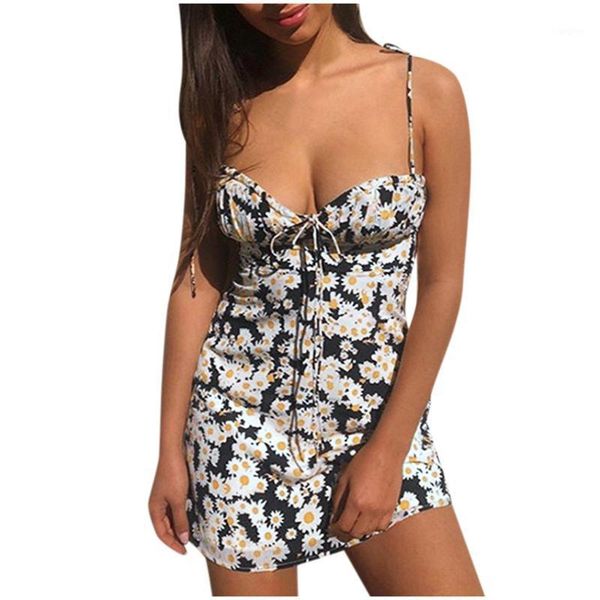 women bow v-collar sleeveless sling dress popular floral prints ruffled holiday vestidos summer beach party sheath sundress1, Black;gray
women bow v-collar sleeveless sling dress popular floral prints ruffled holiday vestidos summer beach party sheath sundress1, Black;gray