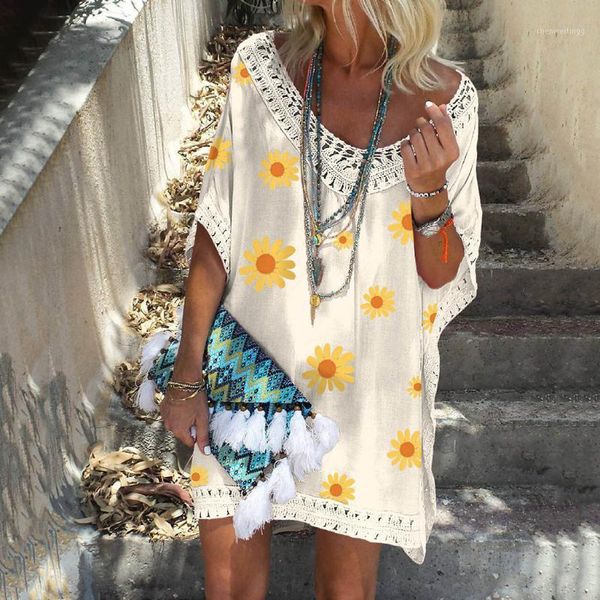 mini dress summer boho beach loose floral printed dresses female hollow out splice mini dresses robe plage ju61, White;black
mini dress summer boho beach loose floral printed dresses female hollow out splice mini dresses robe plage ju61, White;black