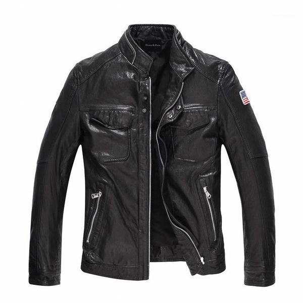 leather jacket men 100% genuine leather outerwear slim fit real sheepskin coat short motorcycle jacket rider coat tj0371, Black
leather jacket men 100% genuine leather outerwear slim fit real sheepskin coat short motorcycle jacket rider coat tj0371, Black