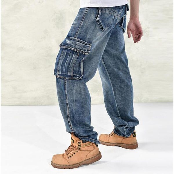 men's jeans man loose hiphop skateboard baggy pants denim hip hop men big size 30-46, Blue
men's jeans man loose hiphop skateboard baggy pants denim hip hop men big size 30-46, Blue