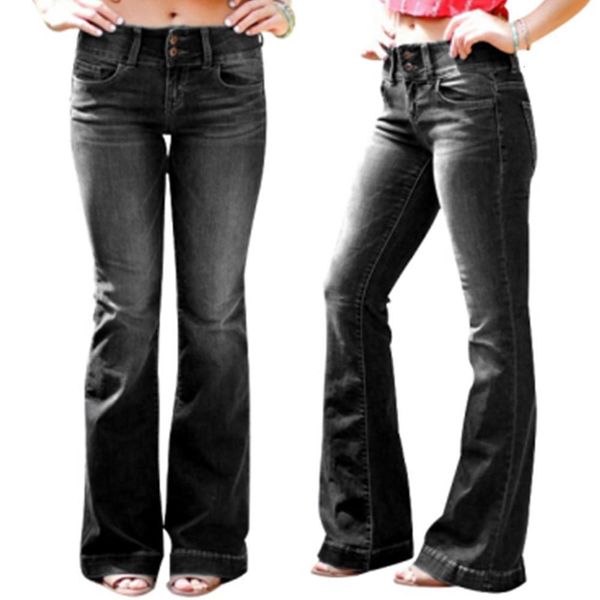 leg-jeans flare-pants stretch women mid waisted wide leg denim jeans stretch slim pants length jean denim button fly jeans d25, Blue
leg-jeans flare-pants stretch women mid waisted wide leg denim jeans stretch slim pants length jean denim button fly jeans d25, Blue