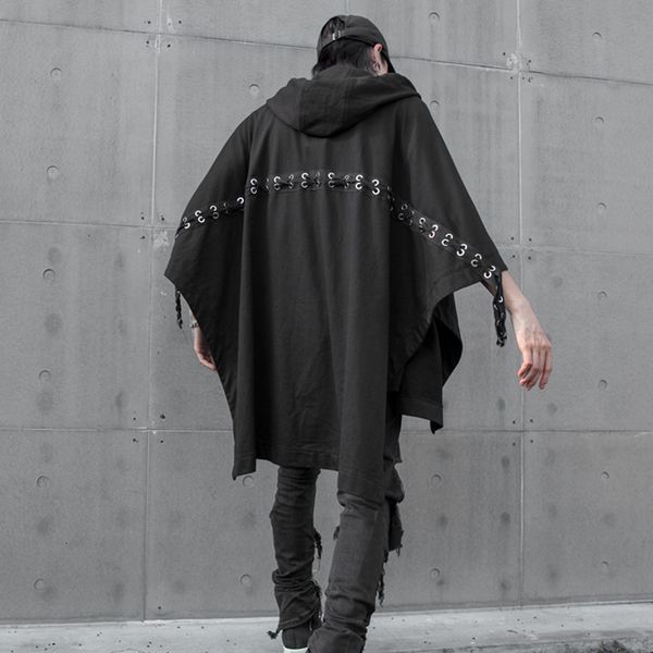 2021 new men ribbon splice hooded shawl jacket cardigan male women hip hop streetwear punk gothic outerwear coat cloak stage clothing ae8v, Black;brown
2021 new men ribbon splice hooded shawl jacket cardigan male women hip hop streetwear punk gothic outerwear coat cloak stage clothing ae8v, Black;brown