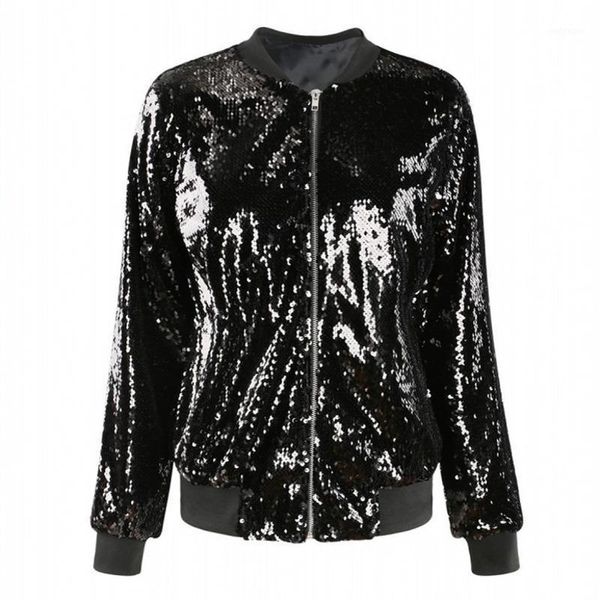 women's 2021 autumn sequined jacket european and american loose sequined baseball uniform jacket trend casual women's clothing1, Black;brown
women's 2021 autumn sequined jacket european and american loose sequined baseball uniform jacket trend casual women's clothing1, Black;brown