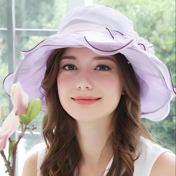 wide brim hats large sun silk women summer beach hat wedding fascinator ladies pamelas para boda1, Blue;gray
wide brim hats large sun silk women summer beach hat wedding fascinator ladies pamelas para boda1, Blue;gray