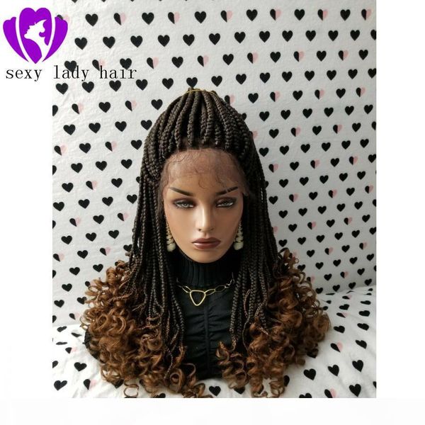 new braided lace frontal wig natural box braids with curly tips long kinky curly braids lace wig with baby hair for women, Black
new braided lace frontal wig natural box braids with curly tips long kinky curly braids lace wig with baby hair for women, Black