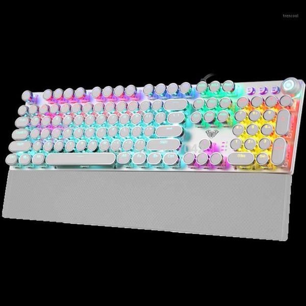 keyboards steampunk gaming mechanical keyboard metal panel round retro keycap backlit wired computer peripherals for desklap
keyboards steampunk gaming mechanical keyboard metal panel round retro keycap backlit wired computer peripherals for desklap