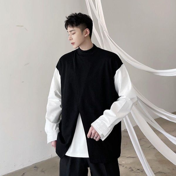 mens loose hoodies sweatshirts contrast color patchwork personalized sweatshirt long sleeve o neck fashion split pullover, Black
mens loose hoodies sweatshirts contrast color patchwork personalized sweatshirt long sleeve o neck fashion split pullover, Black