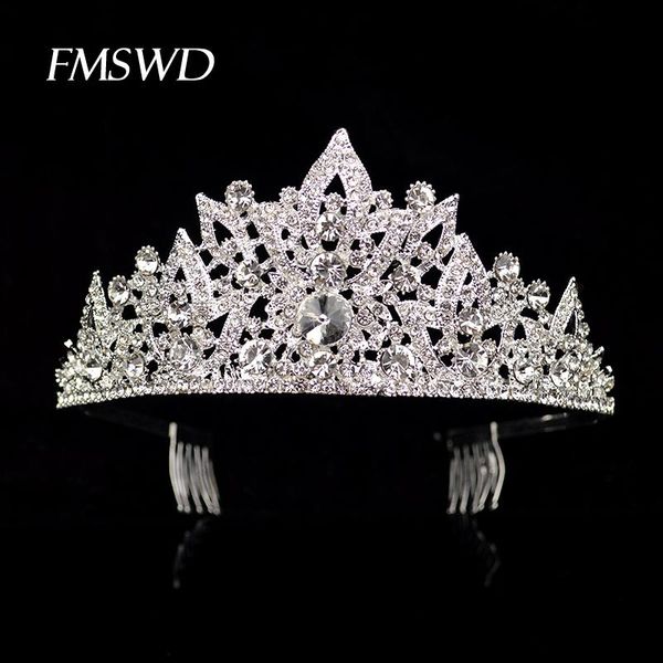 luxury rhinestone crystal wedding crown princess prom tiara with combs bride hair jewelry accessories quin ceanera pageant crown, Golden;silver
luxury rhinestone crystal wedding crown princess prom tiara with combs bride hair jewelry accessories quin ceanera pageant crown, Golden;silver