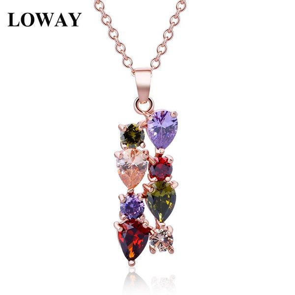 pendant necklaces loway classic gold plated pendants multicolor cubic zircon necklace jewelry for women christmas gift xl1873, Silver
pendant necklaces loway classic gold plated pendants multicolor cubic zircon necklace jewelry for women christmas gift xl1873, Silver