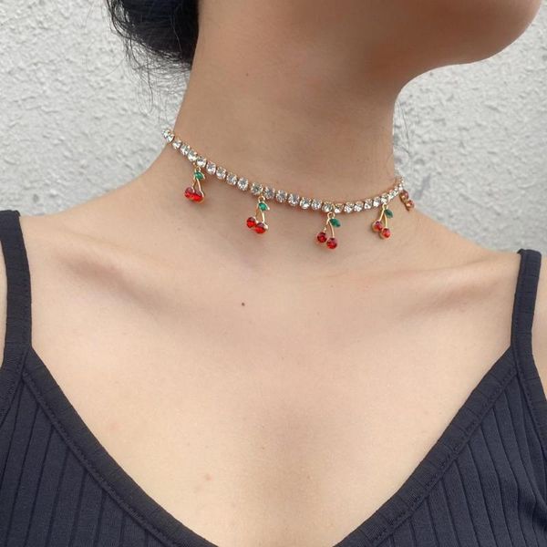 chokers charm crystal cherry pendant necklace for women statement cuban choker collar tennis girls hiphop jewelry gift, Golden;silver
chokers charm crystal cherry pendant necklace for women statement cuban choker collar tennis girls hiphop jewelry gift, Golden;silver