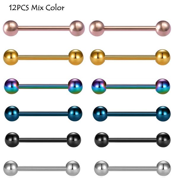 12 шт. 316l хирургический стальной языковой язык утренняя кольцо piercing mix color sipple кольцо соска щит кольцо пирсинг корпус ювелирные, Silver
12 шт. 316l хирургический стальной языковой язык утренняя кольцо piercing mix color sipple кольцо соска щит кольцо пирсинг корпус ювелирные, Silver