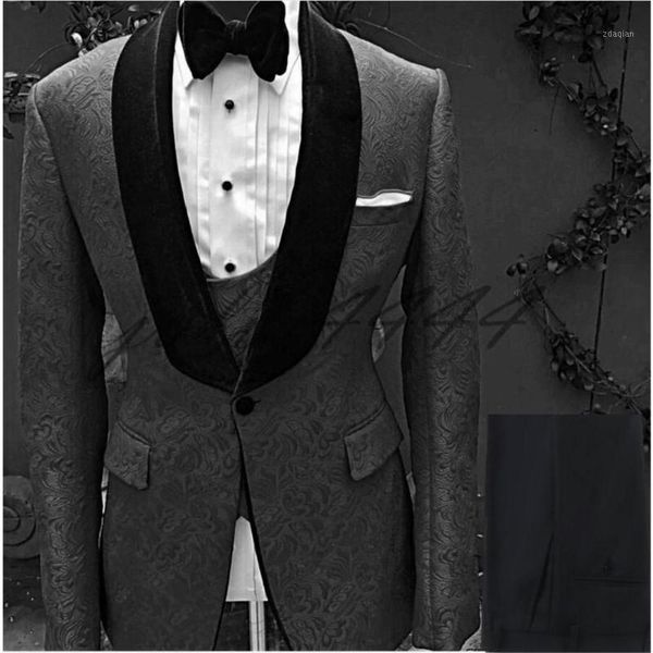 men's suits & blazers men shawl lapel man pattern black groom tuxedos wedding groomsman 3 pieces (jacket+pants+vest) e3811, White;black
men's suits & blazers men shawl lapel man pattern black groom tuxedos wedding groomsman 3 pieces (jacket+pants+vest) e3811, White;black