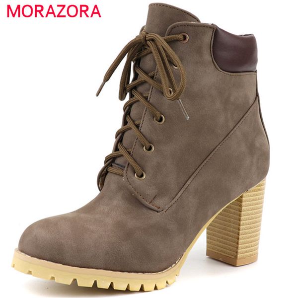 morazora 2020 big size 48 women ankle boots round toe lace up winter boots high heels platform shoes ladies office shoes 1026, Black
morazora 2020 big size 48 women ankle boots round toe lace up winter boots high heels platform shoes ladies office shoes 1026, Black