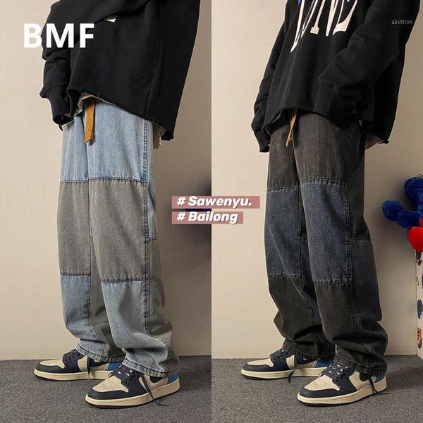 men's jeans 2021 hip hop fashion high street patchwork straight korean style couple overalls streetwear men kpop denim cargo pants1, Blue
men's jeans 2021 hip hop fashion high street patchwork straight korean style couple overalls streetwear men kpop denim cargo pants1, Blue